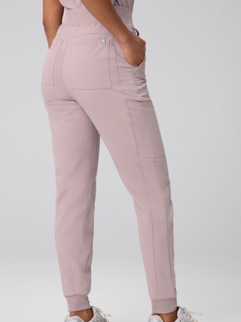Fabletics Rose Quartz SET (one pocket scrub top and jogger) bottom) - Picture 5 of 7
